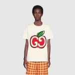グッチ GUCCI GGアップル プリント オーガニック コットン Tシャツ 580762 XJB7U 9381