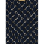 グッチ GUCCI GG Lurexモチーフ☆リブニットブルーコットンセーター 526759 X9W83 4921