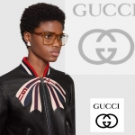 グッチ GUCCI グッチボウ付きレザーボンバージャケット 514687 XG634 1082