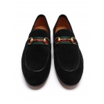 GUCCI ホースビット ウェブ ストライプ付き スエードローファー 581513 1M620 1074