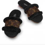 ルイヴィトン Louis Vuitton ミュール 1A8765モノグラム ミンクファー
