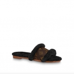 ルイヴィトン Louis Vuitton ミュール 1A8765モノグラム ミンクファー