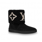 Louis Vuitton スノードロップ フラットアンクルブーツ LV ロゴ 1A8D0U