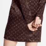 LOUIS VUITTON モノグラムプリントロングスリーブドレス 1A8CF1