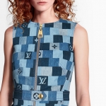 ルイヴィトン Louis Vuitton デニムモノグラムチェックドレス 1A62F0