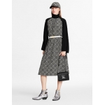 ルイヴィトン Louis Vuitton コントラストスリーブ4オープンバックドレス 1A8GUK
