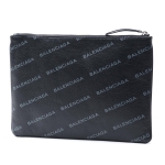 バレンシアガ BALENCIAGA クラッチバッグ ブラック メンズ クラッチ バッグ カジュアル モノグラム ロゴ レザー  ALL OVER オール オーバー 506794 aoutn 1180​