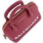 バレンシアガ トップハンドルXXS カーフレザー ルージュグレナ ボルドー ワインレッド ゴールド金具 ロゴ ハンドバッグ ショルダーバッグ ポシェット 525050