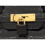 エルメス バーキン 25/30/35 クロコダイル（ポロサス）/黒×ゴールド金具 he-ba-1064