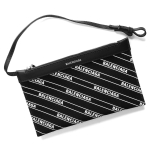 バレンシアガ BALENCIAGA トートバッグ ネイビーカバス ストライプ ロゴ S ブラック  レディース 339933 KMZAN 1000