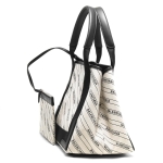 バレンシアガ BALENCIAGA トートバッグ ネイビーカバス ストライプ ロゴ S ナチュラルベージュ&ブラック  レディース 339933 KMZAN 9210 ​