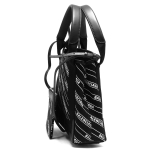 バレンシアガ BALENCIAGA トートバッグ/ショルダーバッグ ネイビーカバスストライプ ロゴ XS ブラック&ブランホワイト 390346 KMZAN 1000  レディース