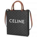 セリーヌ バッグCELINE  ショルダー スモール カバ ヴァーティカル トリオンフ キャンバスバッグ タン 19154 2BZK 04LU