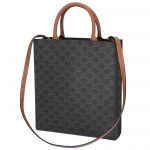 セリーヌ バッグCELINE  ショルダー スモール カバ ヴァーティカル トリオンフ キャンバスバッグ タン 19154 2BZK 04LU