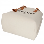 セリーヌ CELINE  ホリゾンタル キャンバス トートバッグ CABAS M ロゴプリント 19216 2BNZ 02NT