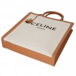 セリーヌ トートバッグ CELINE バーティカル CABAS キャンバストート ロゴプリント ベージュ系 19040 2BNZ 02NT