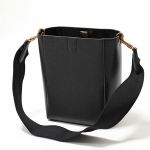 CELINE セリーヌ 189303AH4.38NO SMALL SEAU SANGLE サングル バケット スモール レザー ショルダー トートバッグ Black レディース