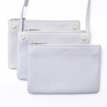 セリーヌ CELINE ショルダーバッグ グレー レディース ギフト プレゼント レザー 本革 グレー 16511 3eta 08gc Trio トリオ