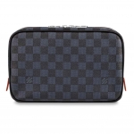 ルイヴィトン LOUIS VUITTON トゥルース・トワレ GM ポーチ ダミエ・コバルト キャンバス/レザー ブラック/ブルー/オレンジ N60245