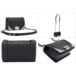 シャネル CHANEL バッグ レディース ショルダーバッグ ボーイシャネル ココマーク ブラック A90422 Y08804 BLACK