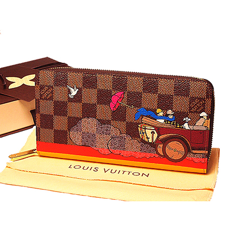 ルイ ヴィトン　VUITTON ダミエ　ジッピーウォレット イラストプリント　N61240