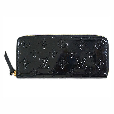 ルイヴィトンLOUIS VUITTON　ヴェルニ　ラウンドファスナー長財布　ポルトフォイユ・クレマンス　ノワール　M90920