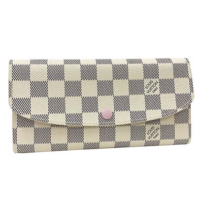 ルイヴィトン 長財布 LOUIS VUITTON ポルトフォイユ エミリー ダミエ アズール ローズ バレリーヌ N41625