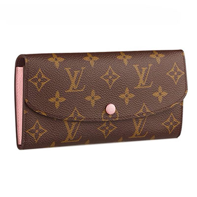 ルイヴィトン LOUIS VUITTON  長財布 レディース ポルトフォイユ・エミリー モノグラム ローズ・バレリーヌ M61289