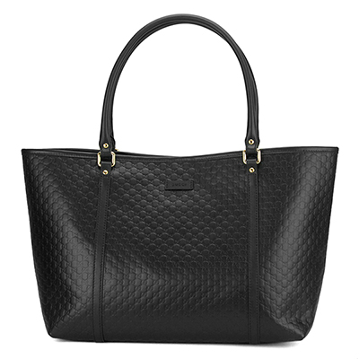 グッチ トートバッグ GUCCI  マイクロ グッチシマ レディース BLACK ブラック 黒 GG 型押し 449647 BMJ1G 1000
