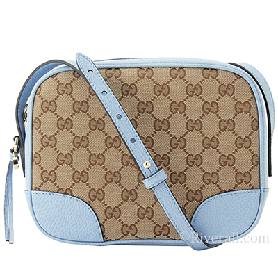 グッチGUCCI 斜めがけショルダーバッグ レディース カーキ/ライトブルー 449413ky9lg8611 