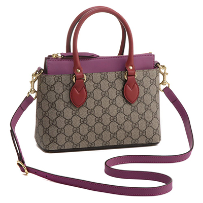グッチ GUCCI 2WAYバッグ  ベージュ×ハイビスカスレッド×ピンク 453177 KLQIG 9784