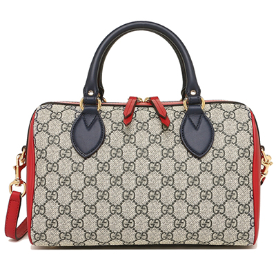 グッチ ハンドバッグ レディース GUCCI  ベージュ レッド ネイビー  409529 KLQIG 4096