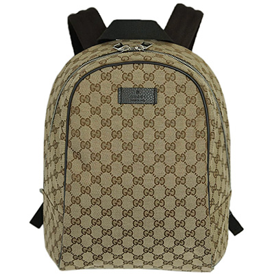グッチ バッグ GUCCI　バックパック　リュックサック　GGキャンバス　ベージュｘブラウン　アウトレット 449906-9873