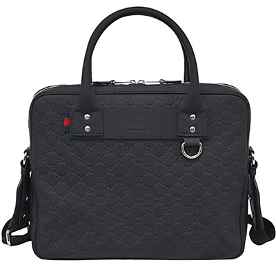 グッチ バッグ　GUCCI　2WAY　ブリーフケース　ビジネス　ストラップ付き　GGネオプレン　ブラック　ウェビング　レッドｘグリーン　アウトレット 328937-1060​