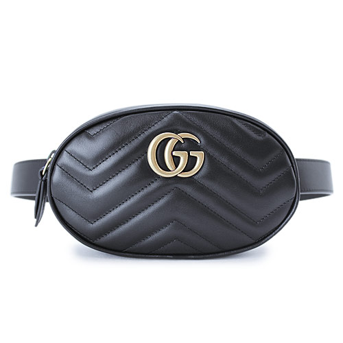 グッチ ベルト バッグ レディース GUCCI GGマーモント キルティングレザー 黒 ブラック 476434 DSVRT 1000 