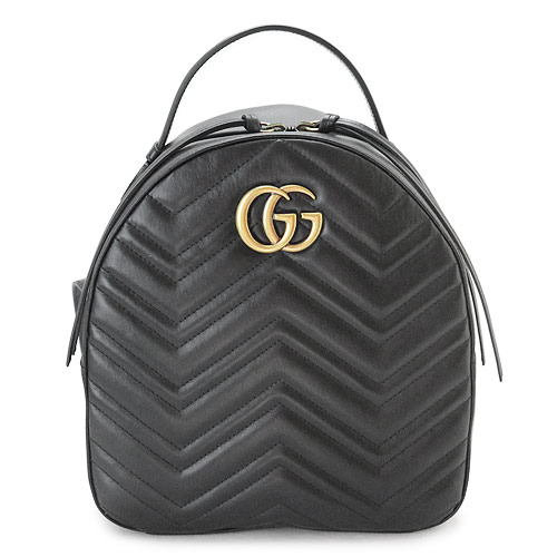 グッチ リュックサック GUCCI バックパック GGマーモント キルティング レザー ブラック 黒 476671 DTDHT 1000