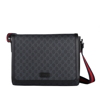 グッチ GUCCI GGスプリーム ショルダーバッグ メッセンジャーバッグ ブラック×グレー [メンズ] 474138 K5RLN 1095 