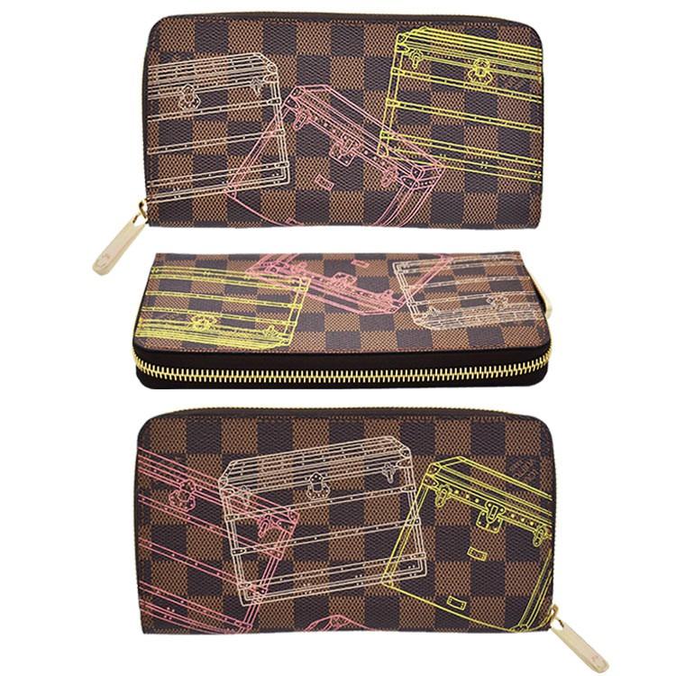 ルイヴィトン ダミエトランク ジッピーウォレット ラウンドファスナー　長財布 N63026