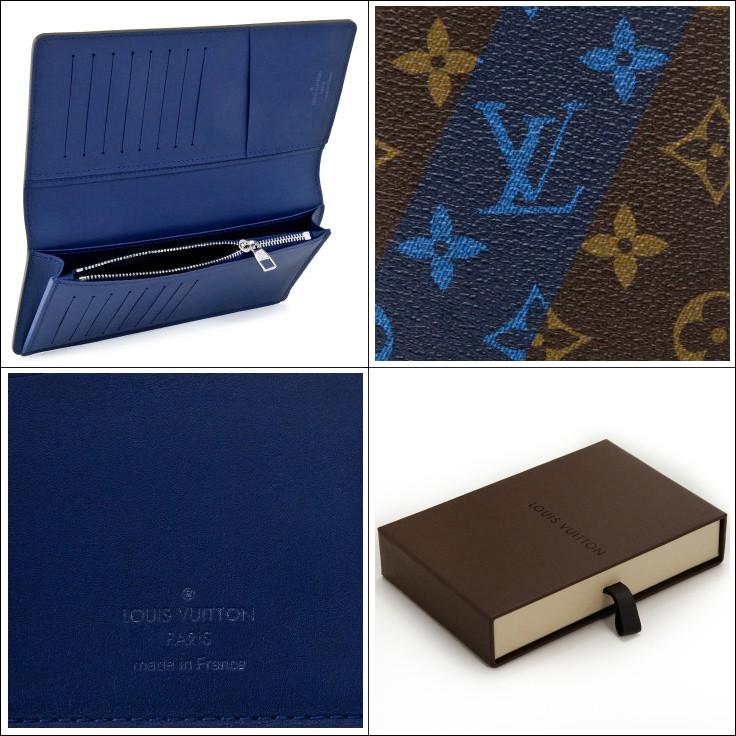 ルイヴィトンLOUIS VUITTON メンズ ポルトフォイユ・ブラザ モノグラム 長財布 ブラウン M61170