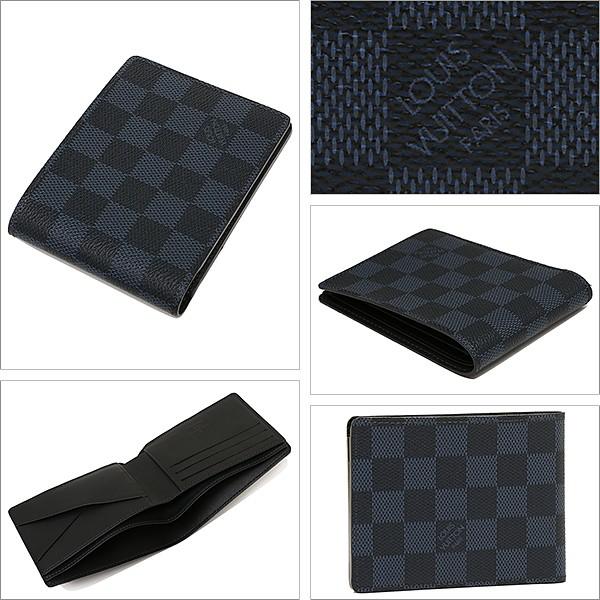 ルイヴィトン 財布 LOUIS VUITTON ダミエコバルト ポルトフォイユ・ミュルティプル 2つ折り財布 N63211​