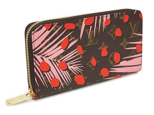 ルイヴィトン財布 LOUIS VUITTON　 モノグラム　ジャングル・ドット ジッピーウォレット シュガーピンクポピー　M41908