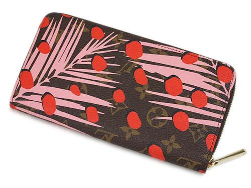 ルイヴィトン財布 LOUIS VUITTON　 モノグラム　ジャングル・ドット ジッピーウォレット シュガーピンクポピー　M41908