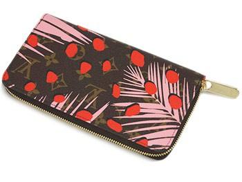 ルイヴィトン財布 LOUIS VUITTON　 モノグラム　ジャングル・ドット ジッピーウォレット シュガーピンクポピー　M41908