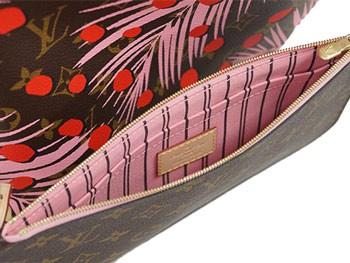 ルイヴィトンバッグ　LOUIS VUITTON　トートバッグ　ポーチ付き　モノグラム　ジャングル・ドット　ネヴァーフルMM　シュガーピンクポピー　M41979