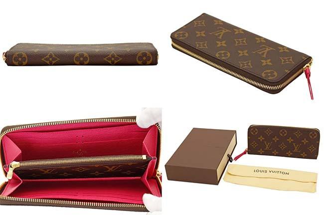 ルイ ヴィトンLOUIS　VUITTON　モノグラム　ラウンドファスナー長財布　ポルトフォイユ　クレマンス　Hot Pink　ホットピンク　M42119