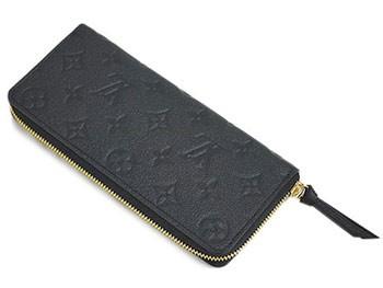 イヴィトン LOUIS VUITTON　モノグラム・アンプラント　ラウンドジップ長財布　ポルトフォイユ・クレマンス　ノワール　M60171