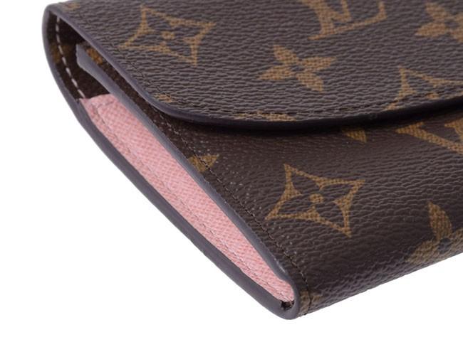 ルイヴィトン LOUIS VUITTON  長財布 レディース ポルトフォイユ・エミリー モノグラム ローズ・バレリーヌ M61289