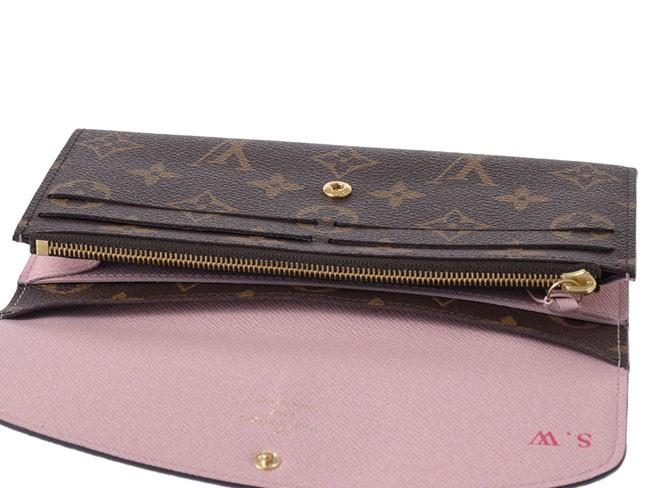 ルイヴィトン LOUIS VUITTON  長財布 レディース ポルトフォイユ・エミリー モノグラム ローズ・バレリーヌ M61289