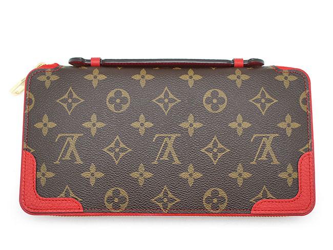 LOUIS VUITTON ルイ・ヴィトン デイリー・オーガナイザー モノグラム×レッド 長財布 M61452 