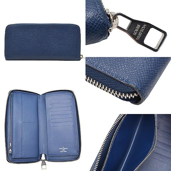 ルイヴィトン LOUIS VUITTON タイガ 財布 長財布 ラウンドファスナー オセアン ネイビー 紺 M32837 